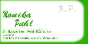 monika puhl business card